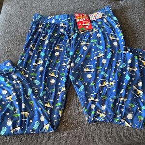 Men's Blue Golf-Themed Lounge Pants